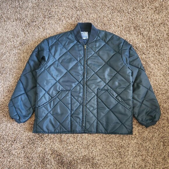 Quilted Bomber Jacket Vintage Dickson Outdoor USA Retro Sportswear Workwear - Picture 1 of 8